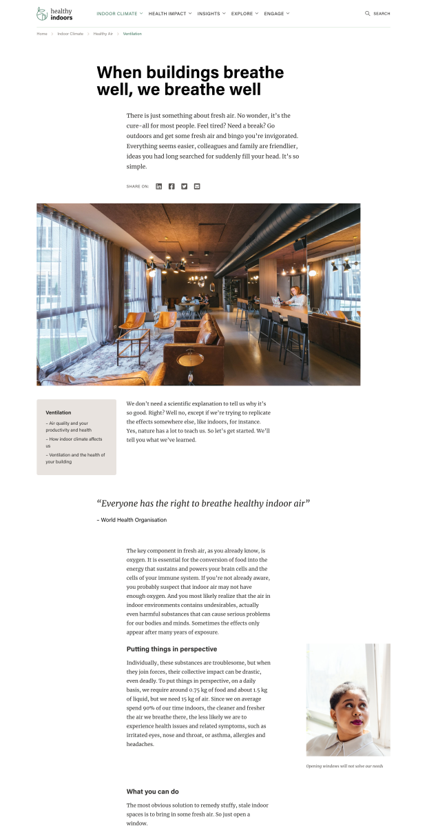 Designing healthier, more productive indoor spaces