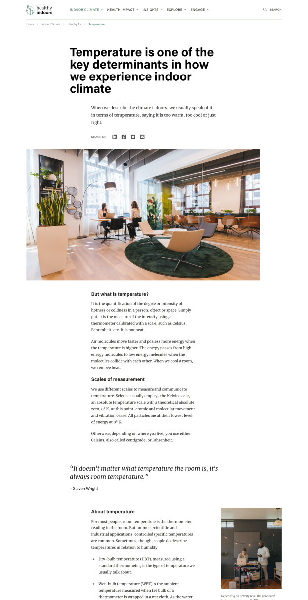 Designing healthier, more productive indoor spaces