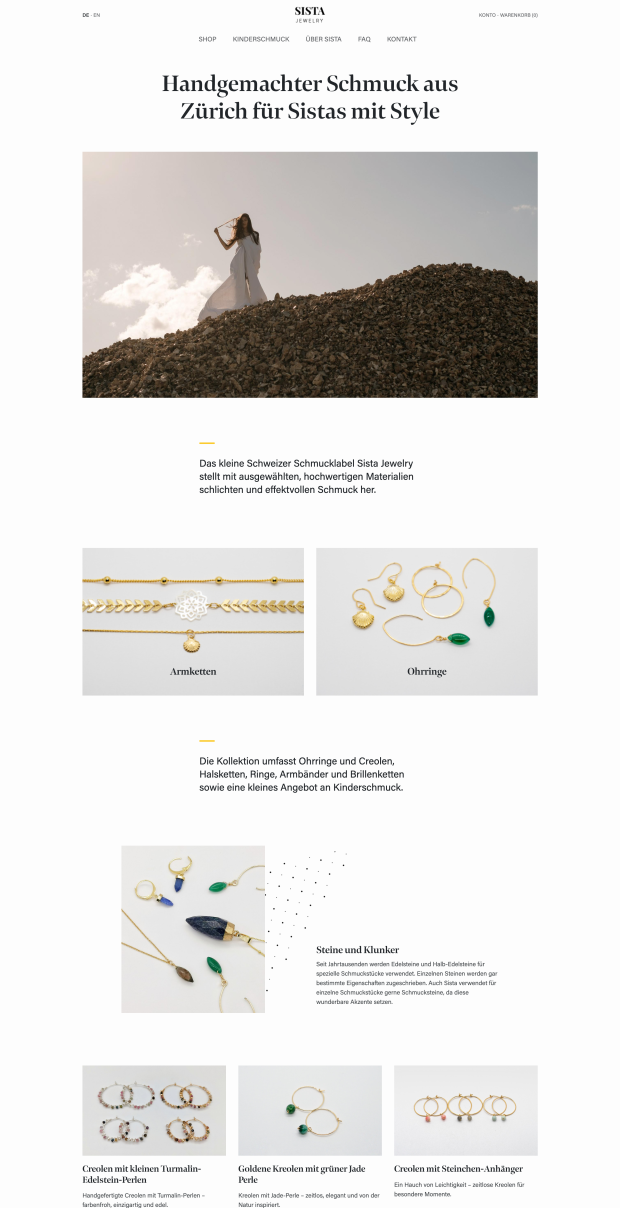 Handmade jewellery, at home online